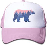 🧢 stylish bear mountain youth toddler mesh hats for boys and girls aged 3-13: waldeal baseball trucker cap logo