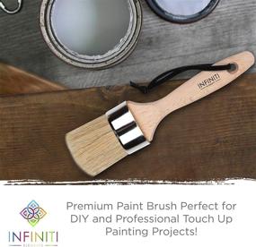 img 3 attached to Large Professional Chalk and Wax Paint Brush for DIY Painting and Waxing - Ideal for Smooth, Natural Finish on Folk Art, Home Décor, Wood Projects, Furniture, Stencils - Reusable, High-Quality Bristles (1 PC)