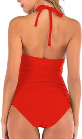 img 3 attached to 👙 LAPAYA Bathing Scalloped Backless Swimsuit: Stylish Women's Clothing for Swimsuits & Cover Ups