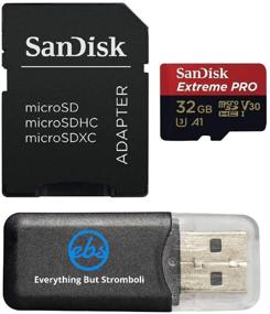 img 4 attached to 💾 SanDisk 32GB Micro SDHC Memory Card Extreme Pro for GoPro Hero 8 Black, Max 360 Action Cam- U3 V30 4K A1 Class 10 (SDSQXCG-032G-GN6MA) Bundle with 1 Everything But Stromboli MicroSD Card Reader