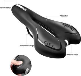 img 2 attached to 🚲 Premium Gel Padded Waterproof Kids Bike Seat | Comfortable Saddle for Women, Men & Adults - Ideal for Mountain & Road Bikes