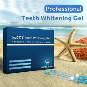 img 1 attached to Get Brighter Smiles with EZGO 10 Pack Teeth Whitening Gel Refills - 22% Bleaching Gel, No Sensitivity, Ideal for Sensitive Tooth Whitening, Compatible with LED Light and Tray - 10X 3ML