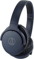 🎧 enhance your audio experience with audio-technica ath-anc500btnv quietpoint wireless active noise-cancelling headphones in navy logo