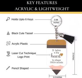 img 1 attached to 🔑 Stylish Stainless Steel Markha Teacher Keychain: Perfect Appreciation Gift