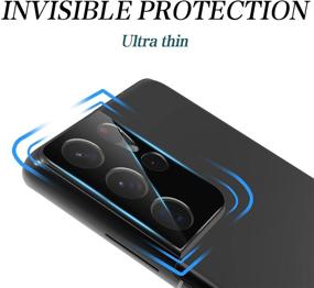 img 2 attached to 📷 CloudValley Camera Lens Protector for Samsung Galaxy S21 Ultra 6.8 inch, [3 Pack] Scratch-Resistant Tempered Glass Back Camera Protection [Ultra-Thin], Black