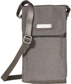 img 1 attached to Baggallini Phone Crossbody Frosted Black Women's Handbags & Wallets