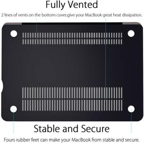 img 1 attached to UESWILL MacBook Pro 13 inch Case with Keyboard Cover - Matte Hard Shell Protection, Model A1278