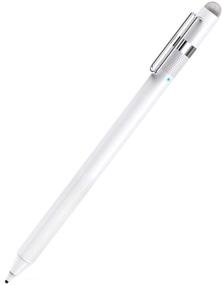 img 4 attached to 🖊️ MEKO 1.6mm Fine Tip Active Stylus Pen with Fiber Tip - 2-in-1 for Drawing and Handwriting, Compatible with Apple iPad, iPhone, Android Touchscreen Devices, Tablets - White