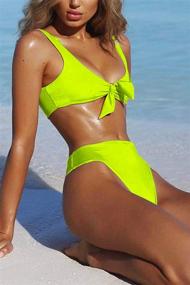 img 1 attached to QINSEN Ladies Padded Bandage Bathing Suit with Cover Up – Women's Swimwear