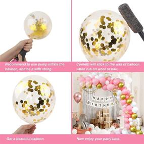 img 2 attached to 🎈 110pcs White Pink Gold Balloon Garland Arch Kit with Gold Confetti Balloons - Ideal for Birthday, Shower, Wedding, and Christmas Decorations - RUBFAC