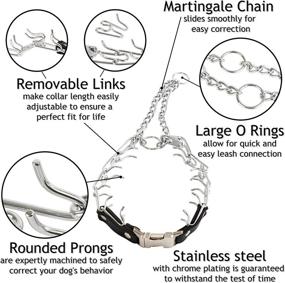 img 1 attached to 🐶 Efficient Quick Release Dog Training Collar: Easy Buckle, No Pull Pinch, Tactical Look, Snug Fit, Chrome Plated Stainless Steel Prong Collar