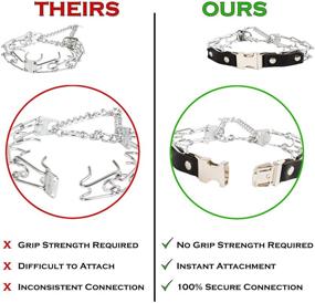 img 2 attached to 🐶 Efficient Quick Release Dog Training Collar: Easy Buckle, No Pull Pinch, Tactical Look, Snug Fit, Chrome Plated Stainless Steel Prong Collar
