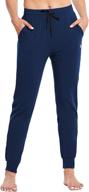 👖 comfortable and stylish: baleaf women's lightweight cotton joggers with pockets for casual lounge, yoga, and workouts logo