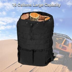 img 2 attached to Eilsorrn Spare Tire Trash Bag | Large Capacity Offroad Camping Recovery Tool Gear Organizer | Wrangler Truck SUV Overland Spare Tire Bag