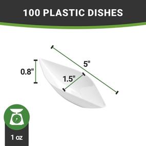 img 1 attached to Пластиковая посуда для ресторанов в форме тарелки для каноэ