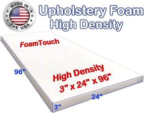 img 3 attached to 🛋️ White Upholstery Foam - FoamTouch 3x24x96HDF, 1 Count (Pack of 1)