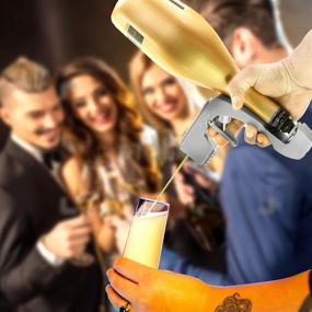 img 1 attached to 🍾 Silver Metal Champagne Gun Shooter - HomeWidget Beer Bottle Sprayer Alcohol Shot Liquor Fountain Dispenser Hypegun with Adjustable Wine Stopper Squirt, Perfect for Birthday, Wedding, and Bar Party Drinking Fun