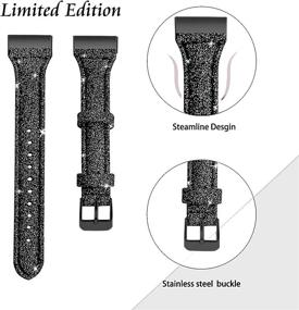 img 3 attached to Hotodeal - Leather Band for Fitbit Charge 4 and Charge 3 Smart Watch | Unisex Wristband