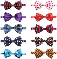🐶 segarty adjustable dog collar with bowtie - pet neck bows for boys, girls, puppies, and cats - ideal for holiday festivals, parties, valentine's day, photography, and grooming bows логотип