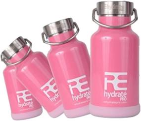 img 2 attached to 💧 Rehydrate Pro Pink Junior Kids Insulated Stainless Steel Eco-Friendly Travel Hydration Flask with Flip N Sip Sports Cap - 11.83 Oz/350ml