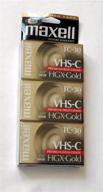 📹 maxell vhs-c tc-30 hgx-gold camcorder videocassette (3pk): superior quality for unmatched video recording logo