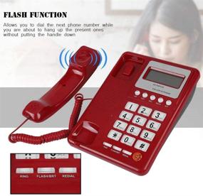 img 1 attached to Desktop Landline Telephone with Caller ID/Call Waiting, Speakerphone - Big Button Corded Phones Wired - DTMF/FSK Support - Ideal for Home, Office, or Hotel Use