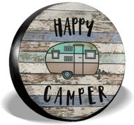 🏕️ крышка на запасное колесо yz-mamu happy camper: идеальная защита, водонепроницаемый аксессуар для джипа, прицепа, дома на колесах и грузовика. логотип