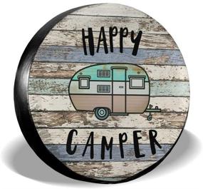 img 4 attached to 🏕️ Крышка на запасное колесо YZ-MAMU Happy Camper: идеальная защита, водонепроницаемый аксессуар для джипа, прицепа, дома на колесах и грузовика.