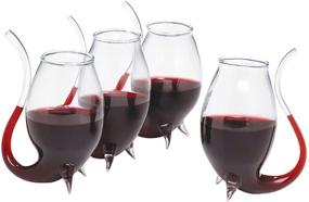 img 2 attached to 🍷 Oenophilia Porto Sippers: Hand-Blown, 2.75oz, Small Glasses - Set of 4