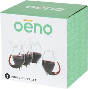 img 1 attached to 🍷 Oenophilia Porto Sippers: Hand-Blown, 2.75oz, Small Glasses - Set of 4