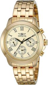 img 4 attached to Invicta Women's 21654 Specialty Analog Gold Watch: Swiss Quartz Elegance