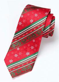img 2 attached to 🎄 Christmas Snowflake Necktie Pocket: Enhance Your Men's Accessories Collection with HISDERN
