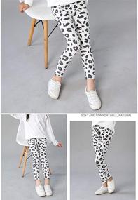 img 2 attached to 🌸 Flower Power: Zumou Leggings - Stretch Girls' Clothing with an Eye-Catching Print!