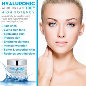 img 3 attached to 💧 Professional Grade Hyaluronic Acid Cream for Face with Jojoba Oil & Apricot Oil | Intense Hydration for Plump, Moisturized Skin | Enhances Skin Color & Tone