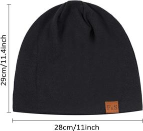 img 3 attached to 🧣 Шапка Syhood Winter Warm Slouchy Knit Beanie Hat - набор из двух штук, крупный черепок для мужчин и женщин.