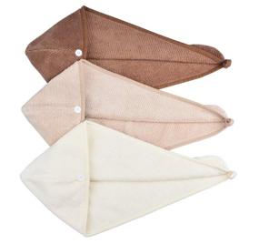 img 4 attached to 🎁 HOPESHINE Women's Soft Shower Hair Drying Towels - Twist Hair Turban Wrap Drying Cap - Great Gift for Women - Brown, Khaki, Off White