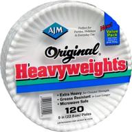 🍽️ ajm packaging original heavyweight white tableware plates logo