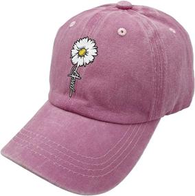 img 3 attached to Daisy Blessed: Youth Faith Baseball Cap for Kids by Waldeal