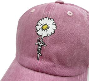 img 2 attached to Daisy Blessed: Youth Faith Baseball Cap for Kids by Waldeal