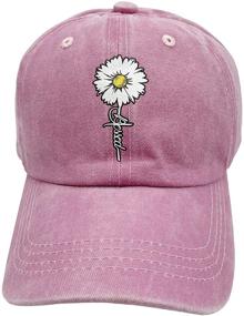 img 4 attached to Daisy Blessed: Youth Faith Baseball Cap for Kids by Waldeal