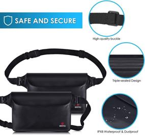 img 1 attached to 🌊 Waterproof Waist Pouch and Phone Case by BROTOU - IPX8 Dry Bag for Snorkeling, Boating, Swimming, Fishing, Sailing, Beach Trips, Water Parks, and Outdoor Activities