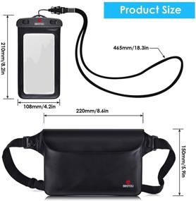 img 3 attached to 🌊 Waterproof Waist Pouch and Phone Case by BROTOU - IPX8 Dry Bag for Snorkeling, Boating, Swimming, Fishing, Sailing, Beach Trips, Water Parks, and Outdoor Activities