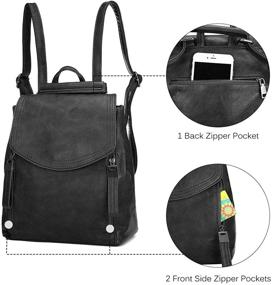 img 2 attached to 🎒 Stylish JOSEKO Leather Backpack - Adjustable Women's Handbag & Wallet Combo