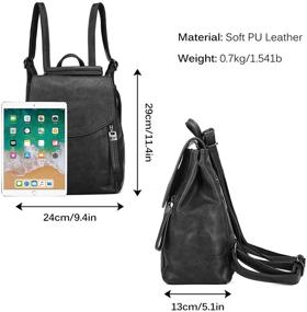 img 3 attached to 🎒 Stylish JOSEKO Leather Backpack - Adjustable Women's Handbag & Wallet Combo