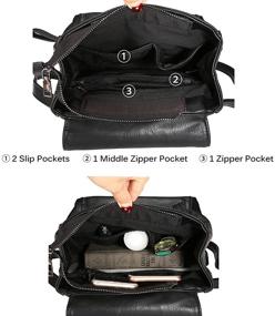 img 1 attached to 🎒 Stylish JOSEKO Leather Backpack - Adjustable Women's Handbag & Wallet Combo
