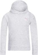 puma girls pullover hoodie black: stylish & functional apparel for active girls logo