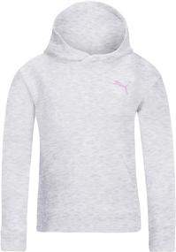 img 3 attached to PUMA Girls Pullover Hoodie Black: Stylish & Functional Apparel for Active Girls
