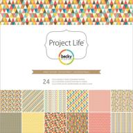 📦 улучшите ваши ремесла с project life от becky higgins 380097 12x12 коллекция дизайнерской бумаги pack - kraft edition - 24 листа логотип