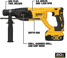 img 3 attached to 💪 Мощный бесщеточный ручной ротор DEWALT DCH133M2: идеальный ротационный инструмент для легкой и эффективной работы