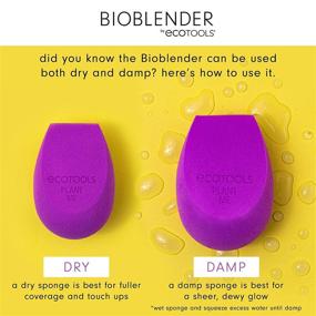 img 1 attached to 🌿 EcoTools Bioblender Duo Natural Makeup Blender Beauty Sponges, Set of 2 for Liquid and Cream Foundation